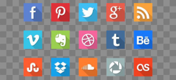 Download Social Icons PNG Transparent Image 420×192