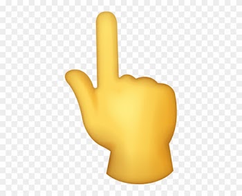 Download Up Pointing Backhand Index Iphone Emoji Icon - Hand Emoji Symbol Pointing Transparnet