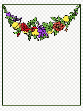 Download Vegetable And Fruit Border Design Clipart - Clip Art Border Fruits And Vegetables
