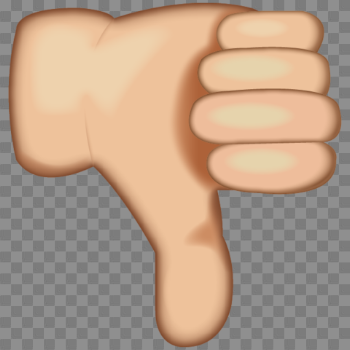 Download White Thumbs Down Sign Emoji Icon | Emoji Island