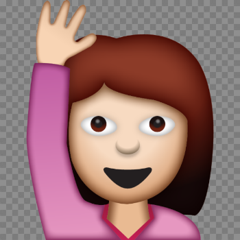 Download Woman Saying Hello Emoji | Emoji Island