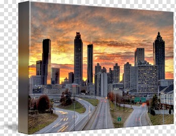 Downtown Atlanta Atlanta Skyline Realty Night Before Dawn kind, watercolor skyline transparent background PNG clipart