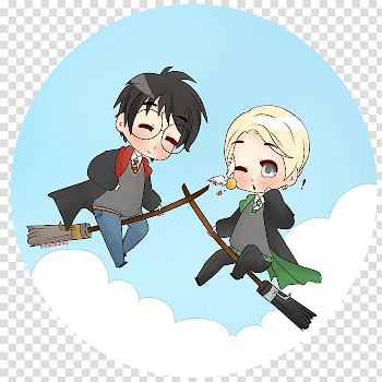 Draco Malfoy Chibi Harry Potter Fan art Anime, hug transparent ...