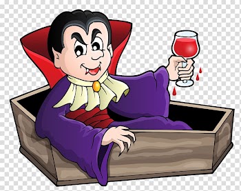 Dracula illustration, Vampire Illustration, Haunted Vampire in Coffin transparent background PNG clipart