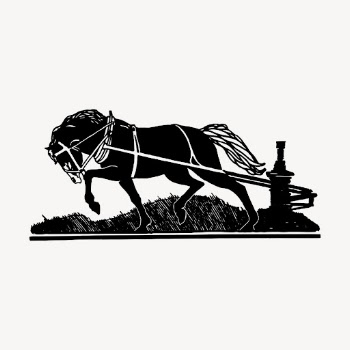 Draft horse hand drawn clipart, | Free Vector - rawpixel