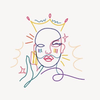 Drag queen clipart, LGBTQ line | Free Photo Illustration - rawpixel