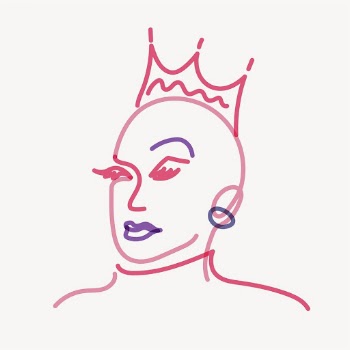 Drag queen portrait clipart, gay | Free PSD Illustration - rawpixel