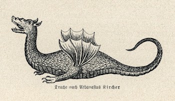 Dragon (1664&ndash;1678) drawing in high resolution by Athanasius Kircher. Original from Weltall und Menschheit. Digitally enhanced by rawpixel.