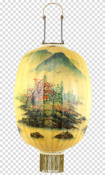 Dragon and Tiger Pagodas Painting Makeup brush Lantern, Watercolor lanterns transparent background PNG clipart