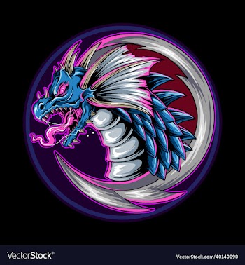 dragon as an e-sport logo or mascot and symbol