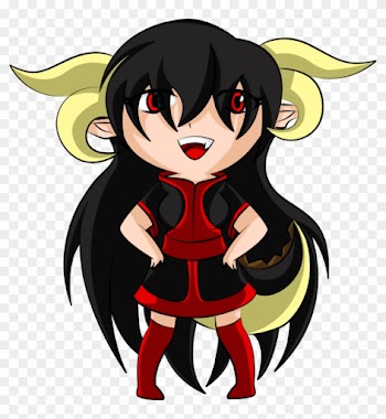Dragon Chibi Girl Coloured By Ugh First Aid - Dragon Chibi Girl