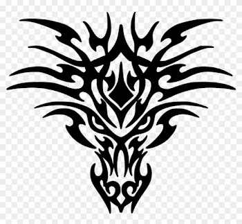 Dragon Clipart Black And White Dragon Clipart Black - Tribal Dragon Head Tattoos