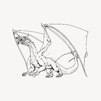 Dragon clipart, drawing illustration vector. | Free Vector Illustration - rawpixel