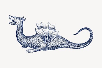 Dragon collage element, mythical creature | Free Vector Illustration - rawpixel