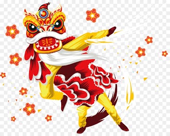 Dragon Dance, Lion Dance, Chinese New Year, Cartoon, Art PNG