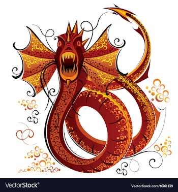 Dragon Drawing vector image