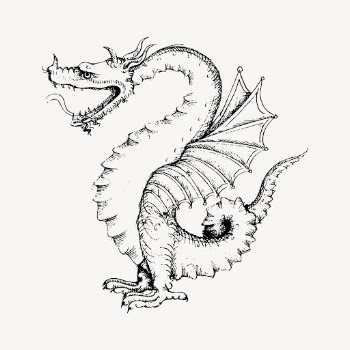 Dragon drawing, vintage mythical creature | Free Vector - rawpixel