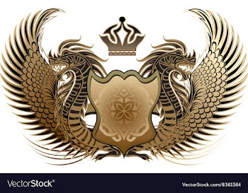 Dragon Heraldry Design vector image