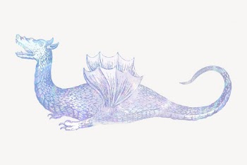 Dragon holographic clipart, mythical creature | Free Vector Illustration - rawpixel