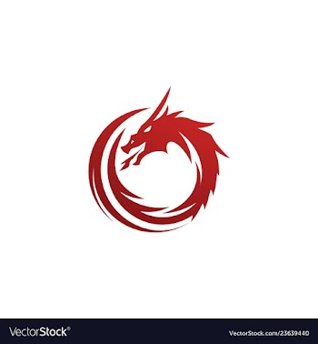 Dragon logo template vector image