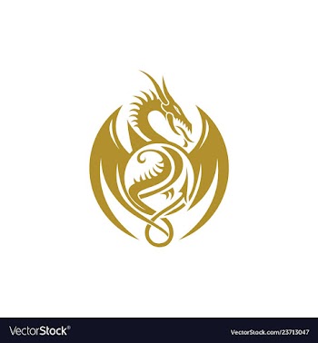 Dragon logo template vector image