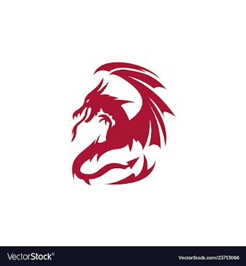 Dragon logo template vector image