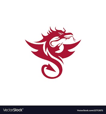 Dragon logo template vector image