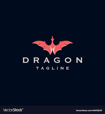 dragon mythology animal logo icon design template