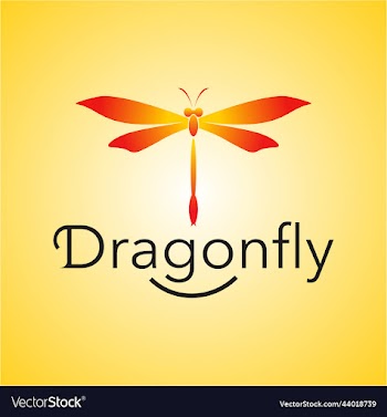 dragonfly logo template icon