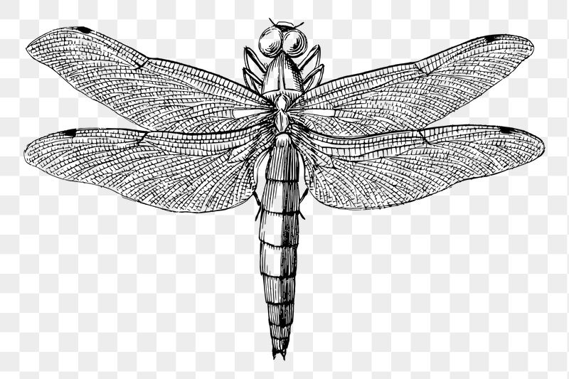 Dragonfly png sticker, vintage illustration, | Free PNG - rawpixel