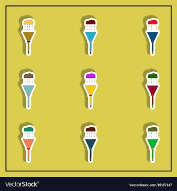 Drain pipe sticker collection vector image