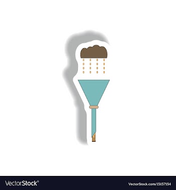 Drain pipe sticker vector image