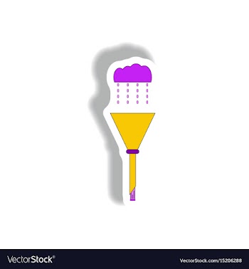 Drain pipe sticker vector image