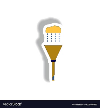 Drain pipe sticker vector image