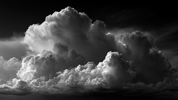 Dramatic Black and White Stormy Sky