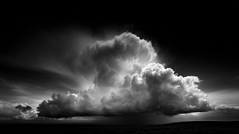 Dramatic Black and White Stormy Sky