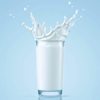 Dramatic Milk Splash in Glass