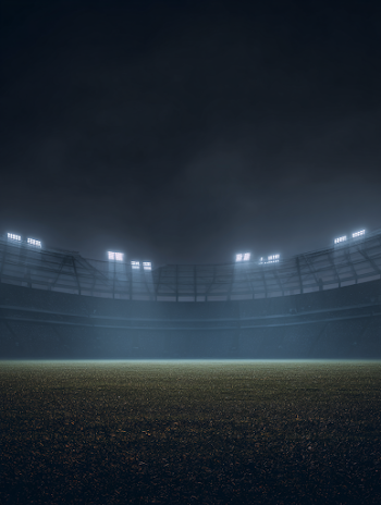 Dramatic Nighttime Football Field