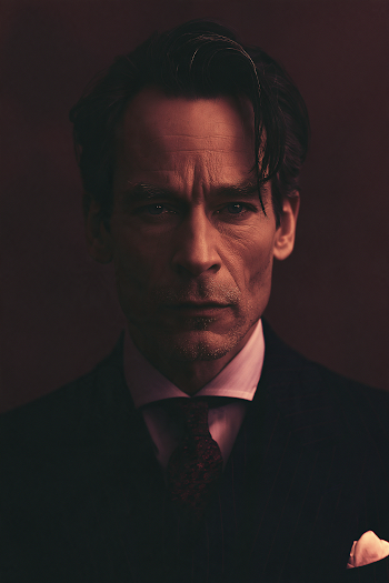 Dramatic Portrait of a Confident Man in Formal Attire