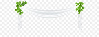 Drapery Icon - Transparent Veil Decor with Leaves PNG Clipart 
