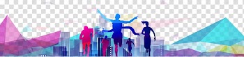 Drawing Abstract art, Colorful running figure transparent background PNG clipart