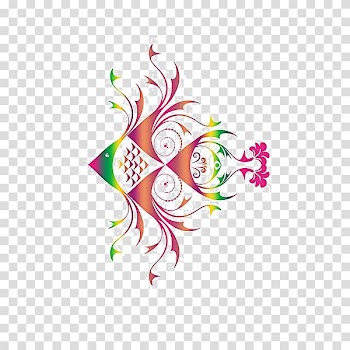 Drawing Abstract art Fish Illustration, Cartoon fish material transparent background PNG clipart