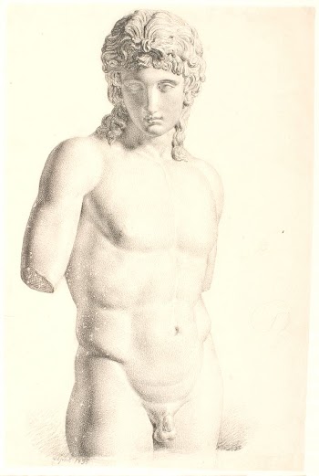 Drawing after plaster: "Eros from Centocelle" | Free Photo - rawpixel