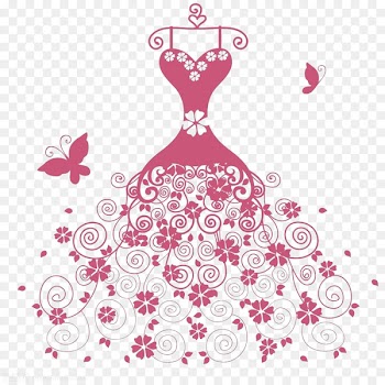 Drawing Animation Illustration - Cartoon wedding dress 