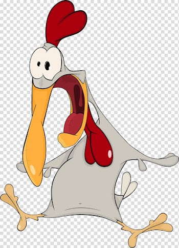 Drawing Animation Illustration, Gray cartoon chicken transparent background PNG clipart
