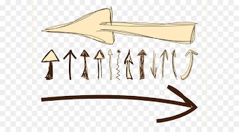 Drawing Arrow Clip art - Pen touch vector bend arrow 