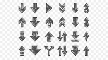 Drawing Arrow Doodle - Pen touch vector small fresh style arrow 