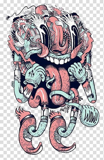 Drawing Art Painting Digital illustration Illustration, Color Monster transparent background PNG clipart