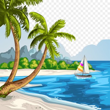 Drawing Beach Theatrical scenery Illustration - Vector Beach 