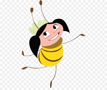 Drawing, Bee, Cartoon, Smile PNG